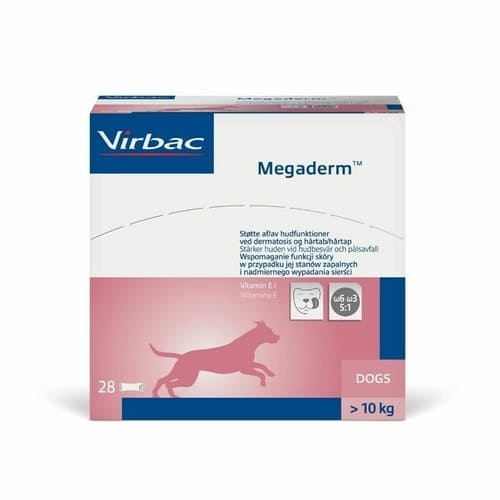 Virbac Megaderm Omega kapsulas ādai un apmatojumam suņiem un kaķiem virs 10 kg N28